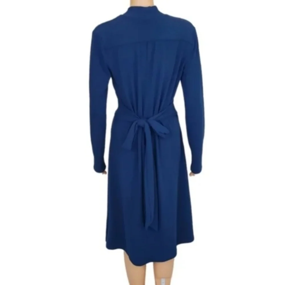 Cabi teal long sleeve v-neck dress